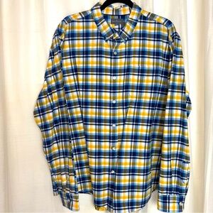 L.L. Bean Signature Flannel Plaid Button Down Men’s Shirt